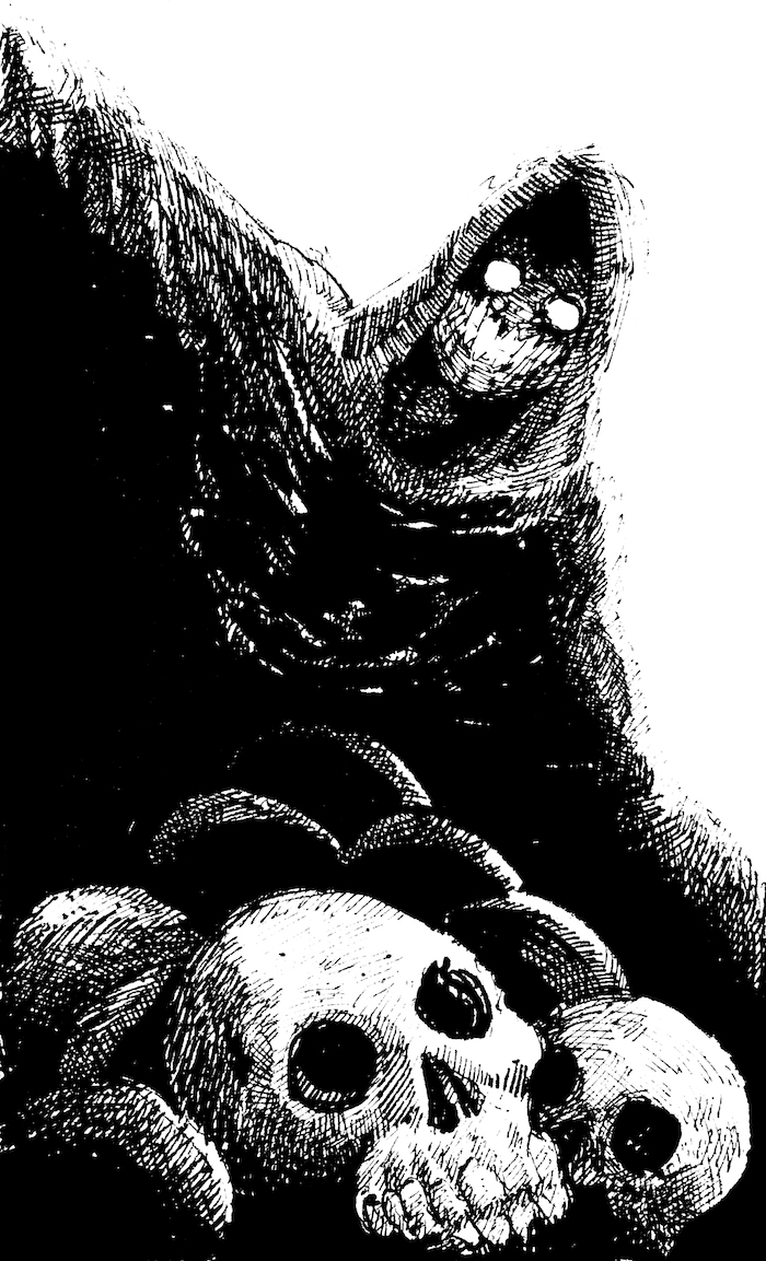 Inevitability Web. Traditional artwork by Neil Saldana-O'Brien.