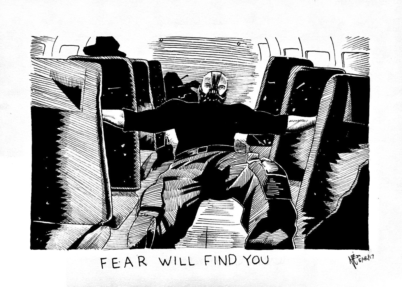 Fear Will Find You. Traditional artwork by Neil Saldana-O'Brien.