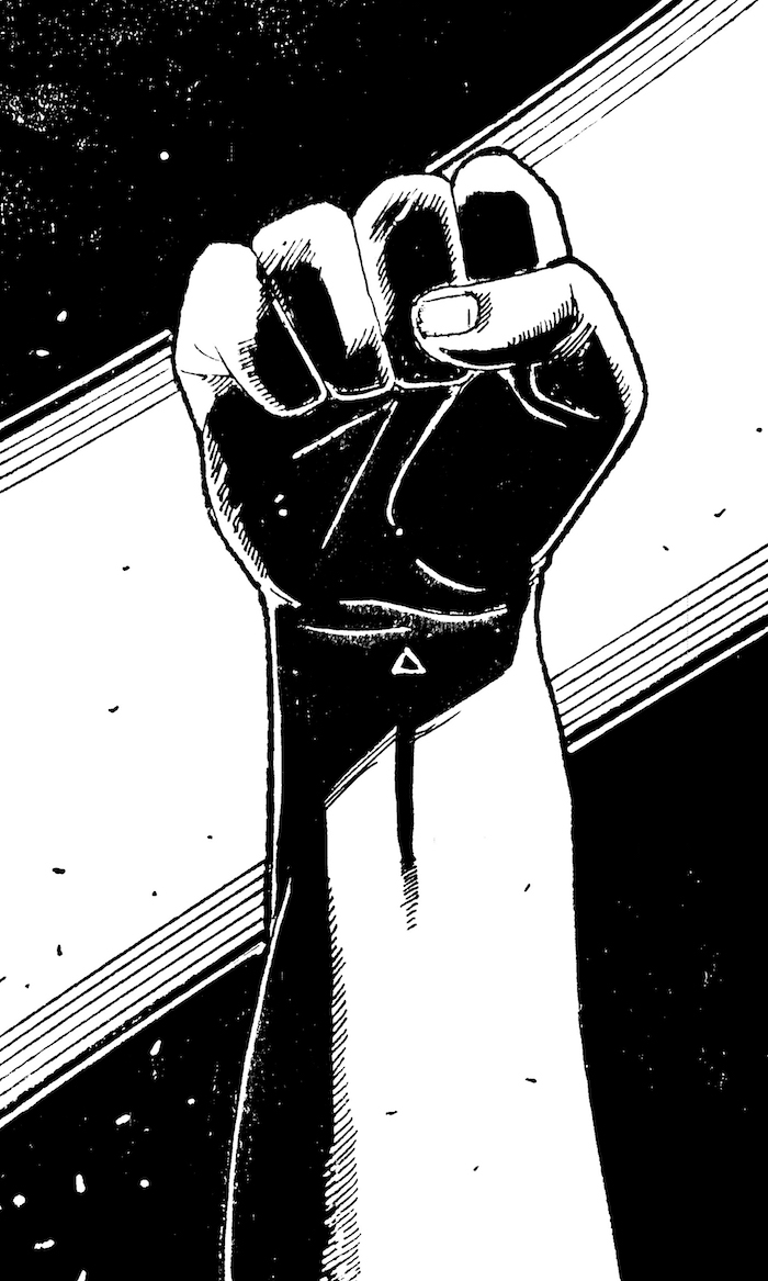 Forced Positivity Web. Traditional artwork by Neil Saldana-O'Brien.