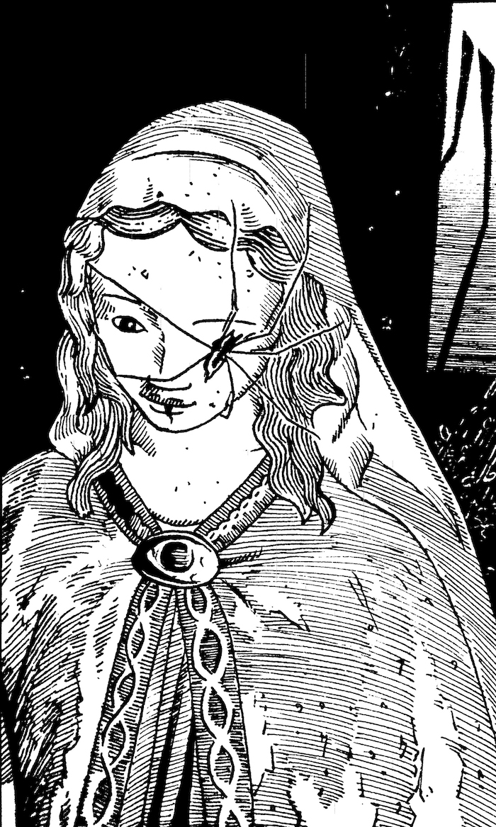 Cursed Mother Web. Traditional artwork by Neil Saldana-O'Brien.