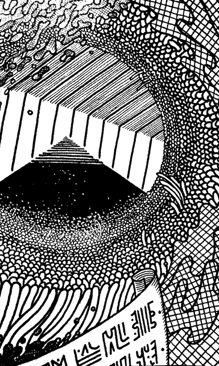 Evoke Some Positivity Web. Traditional artwork by Neil Saldana-O'Brien.