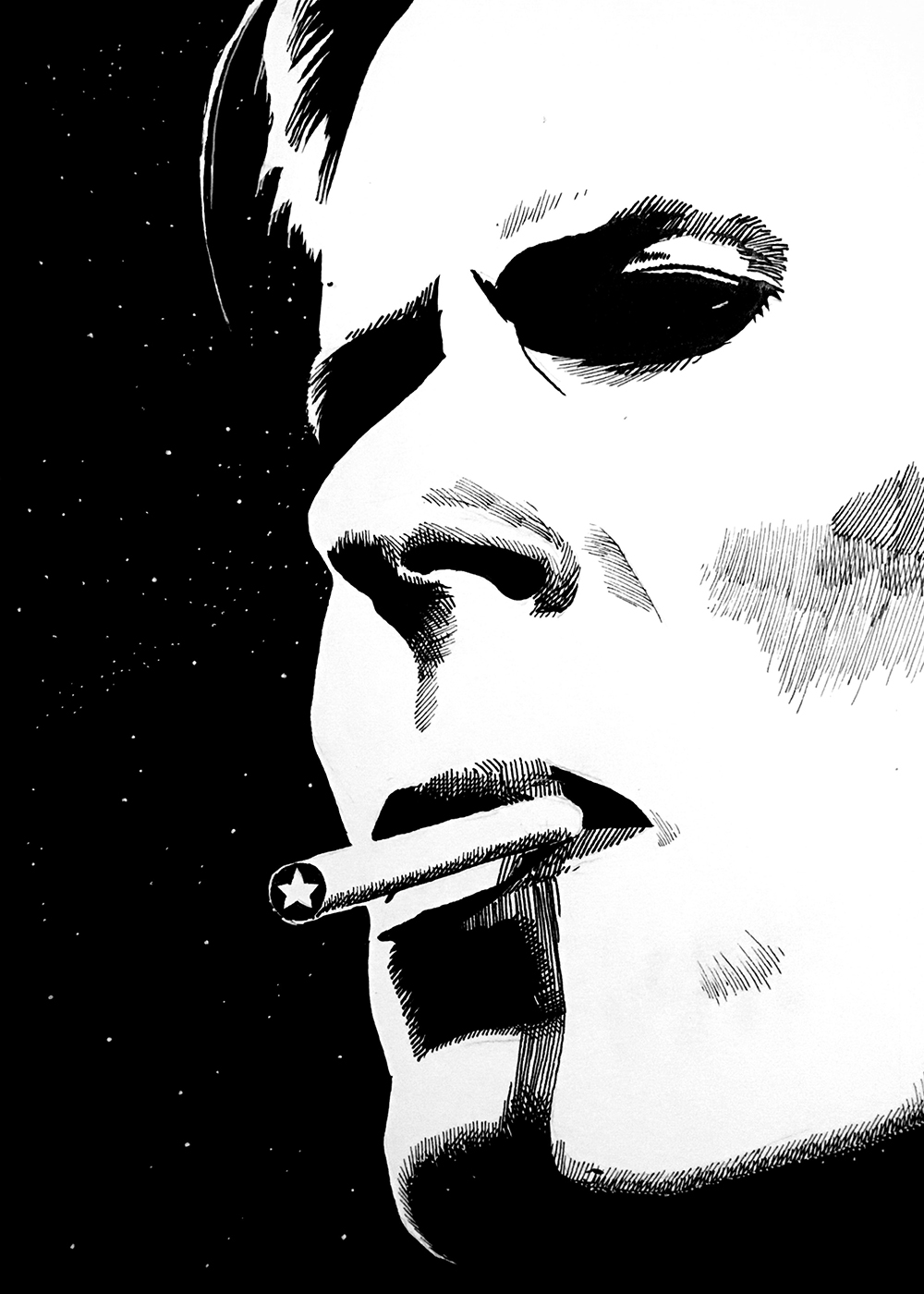 Starman. Traditional artwork by Neil Saldana-O'Brien.