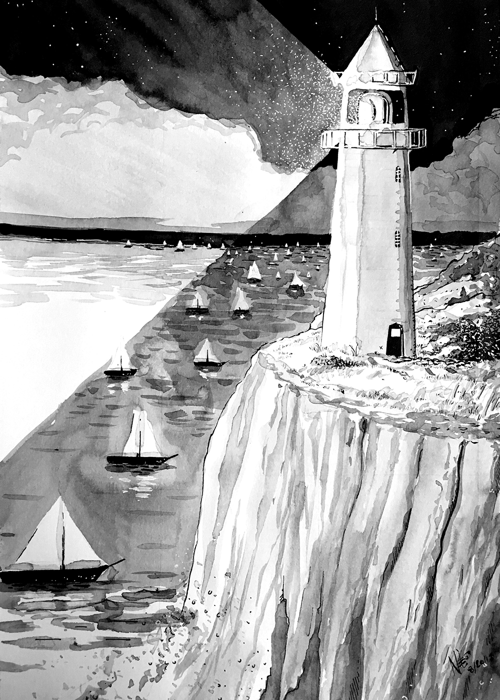 Welcome Home. Traditional artwork by Neil Saldana-O'Brien.