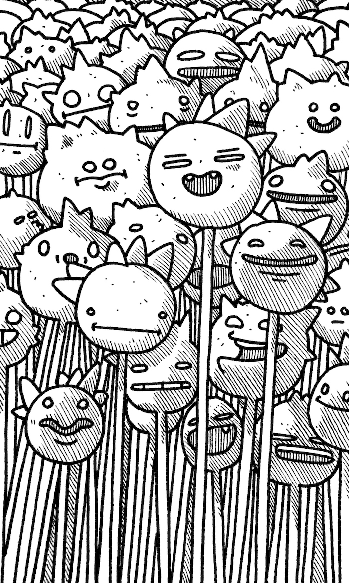 Friday Pop People Web. Traditional artwork by Neil Saldana-O'Brien.