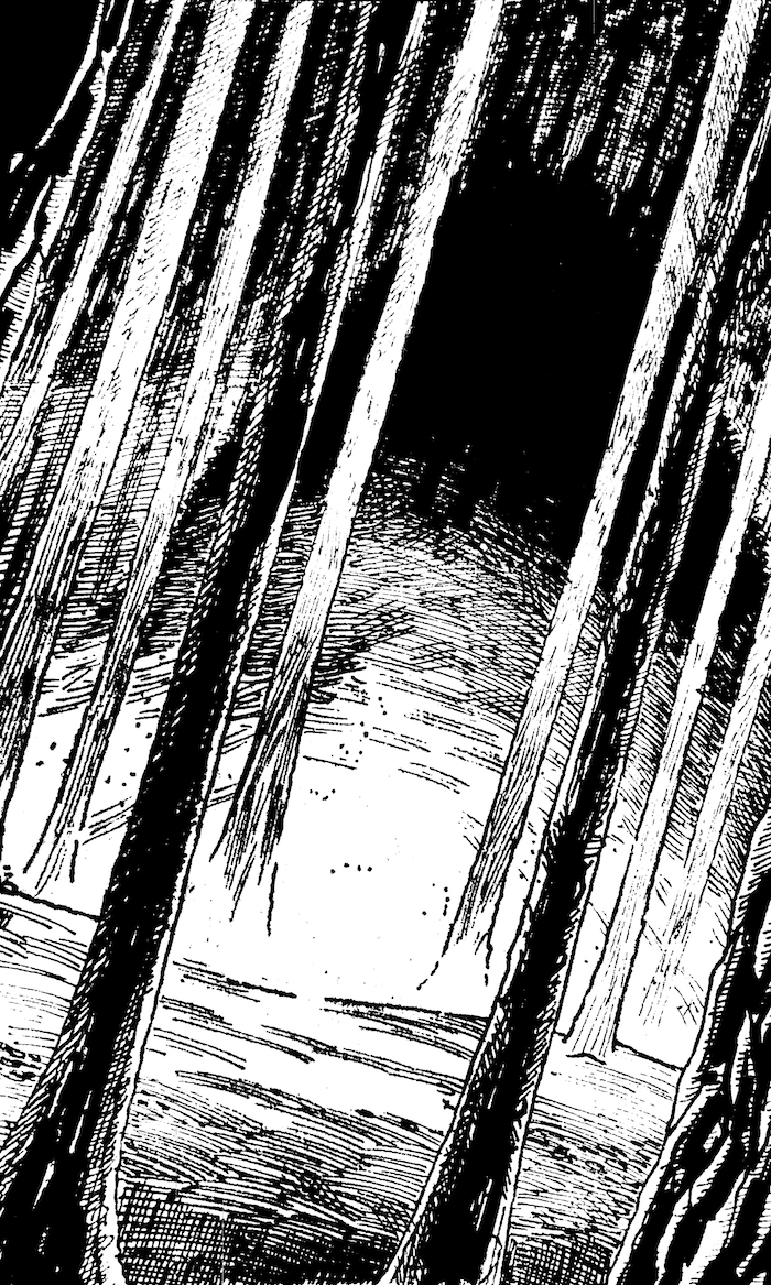 the Great Unknown Web. Traditional artwork by Neil Saldana-O'Brien.