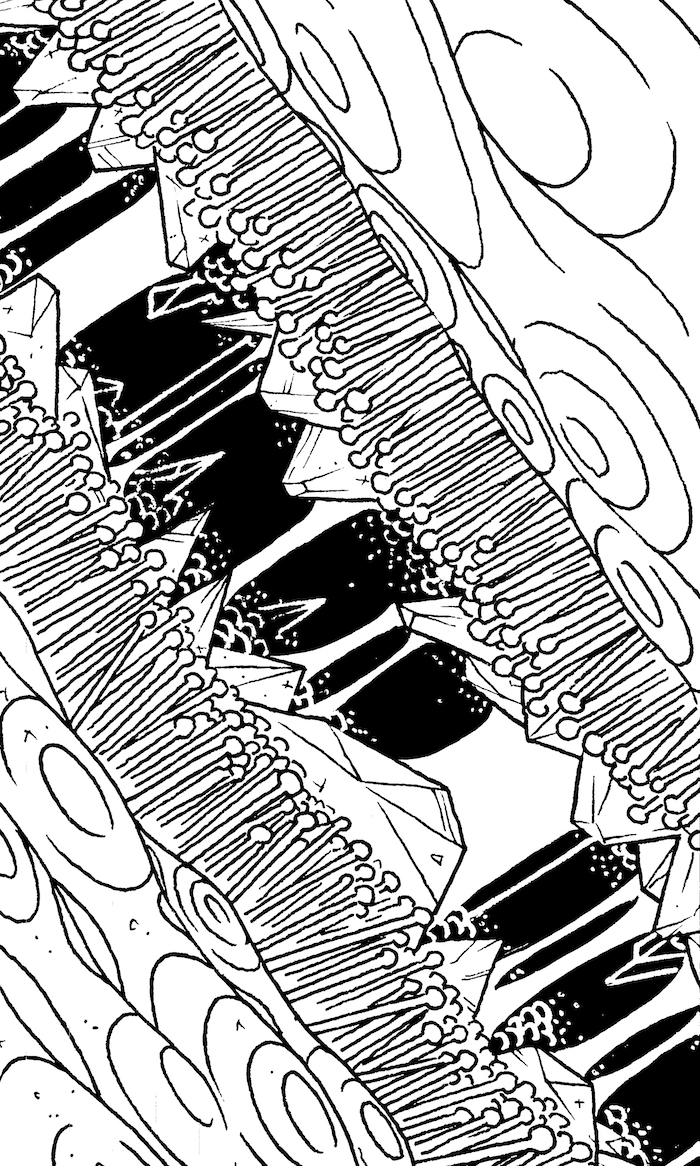 Marker Diagonal Shape Layer Stretch Web. Traditional artwork by Neil Saldana-O'Brien.
