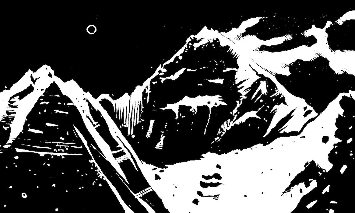 Mountains Web. Traditional artwork by Neil Saldana-O'Brien.