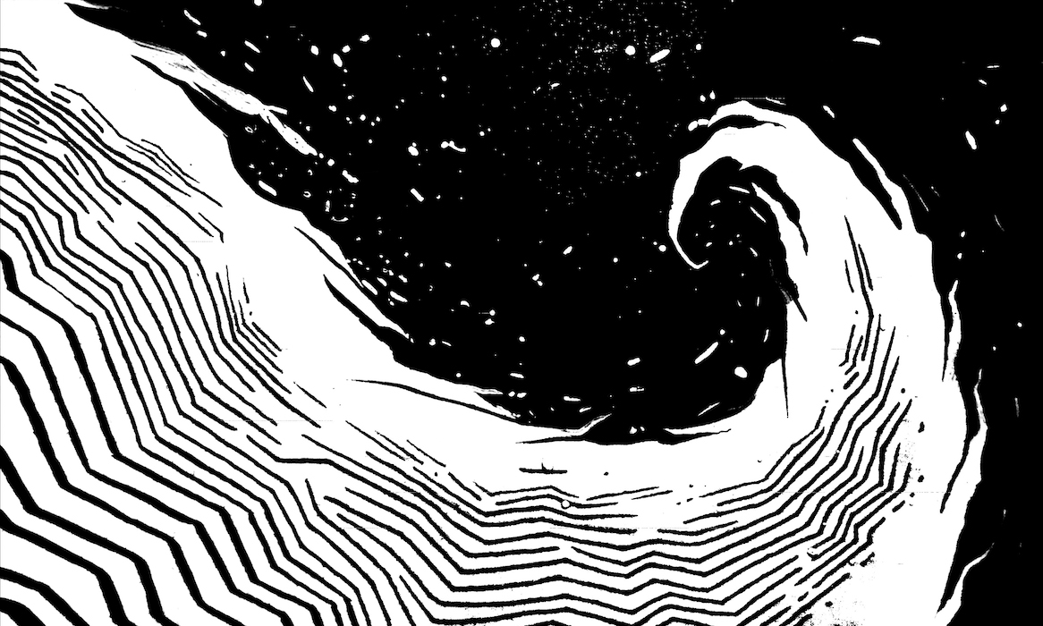 White Wave Web. Traditional artwork by Neil Saldana-O'Brien.
