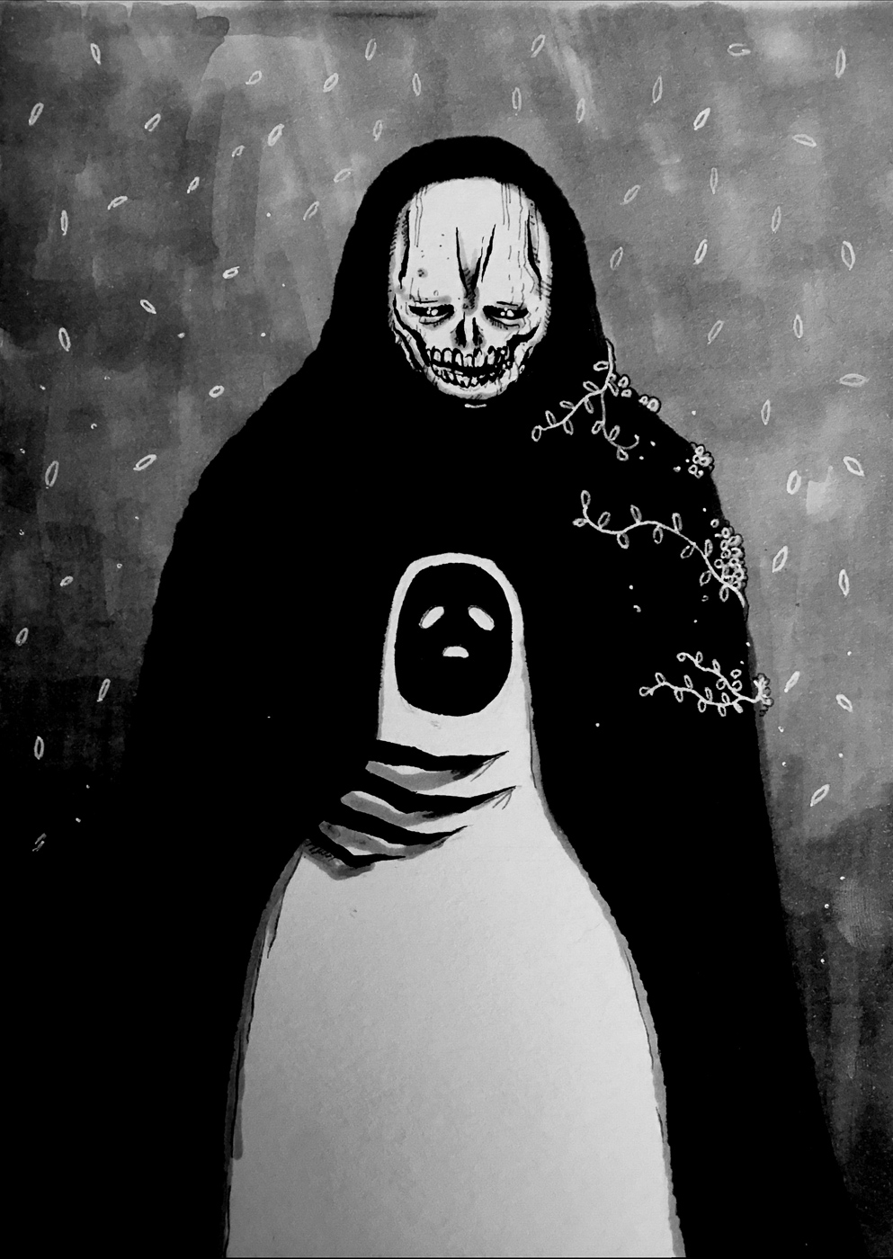 Balance. Traditional artwork by Neil Saldana-O'Brien.