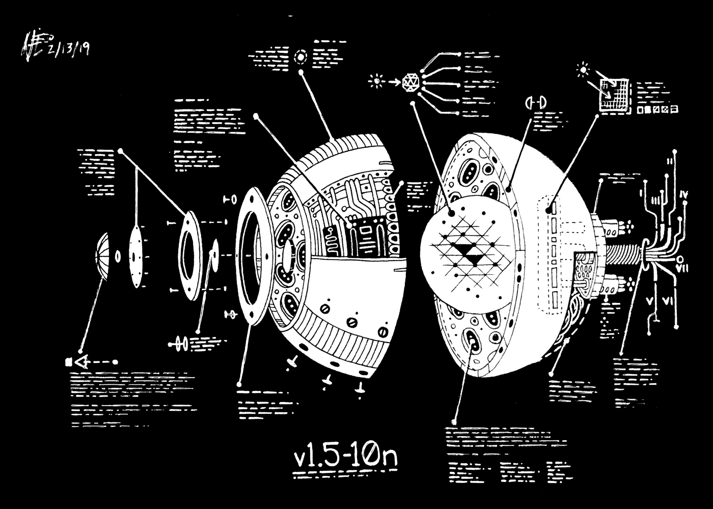 Vision. Traditional artwork by Neil Saldana-O'Brien.