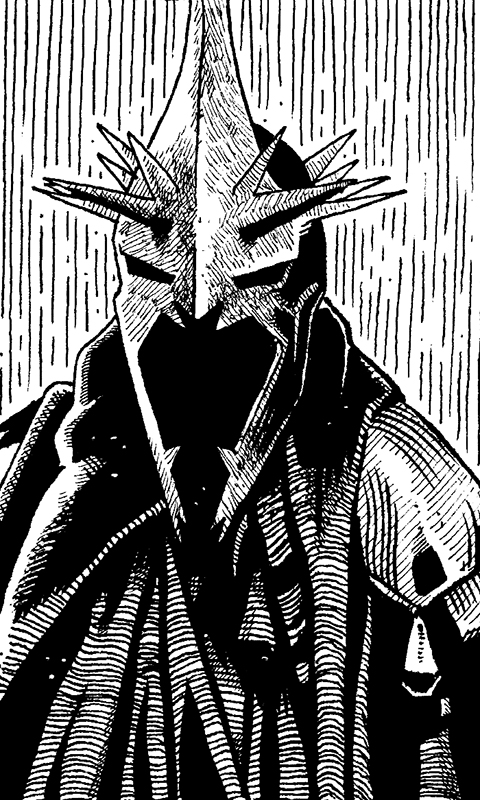 Witch King. Traditional artwork by Neil Saldana-O'Brien.