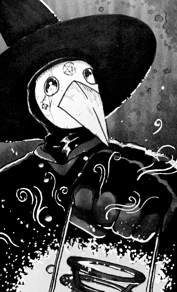 Witch Doctor. Traditional artwork by Neil Saldana-O'Brien.