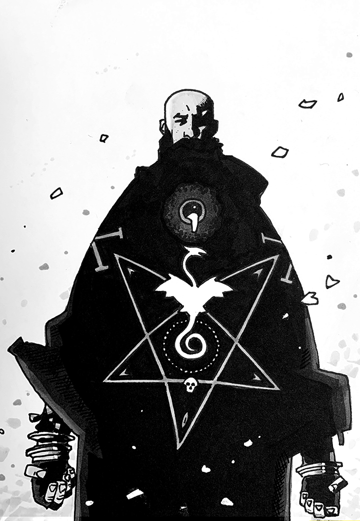 Rasputin. Traditional artwork by Neil Saldana-O'Brien.