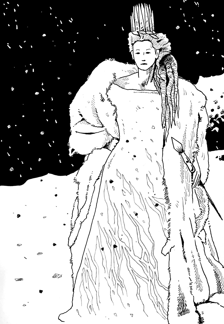 White Witch. Traditional artwork by Neil Saldana-O'Brien.