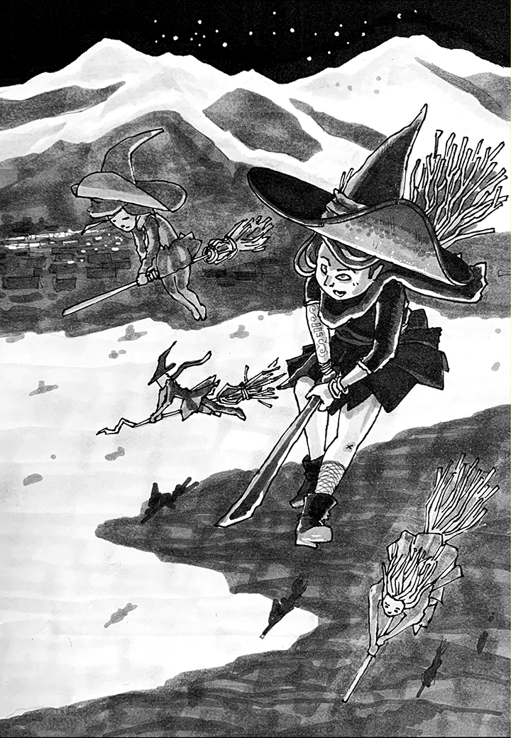 Witchinghour. Traditional artwork by Neil Saldana-O'Brien.