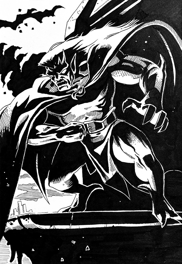 Goliath. Traditional artwork by Neil Saldana-O'Brien.